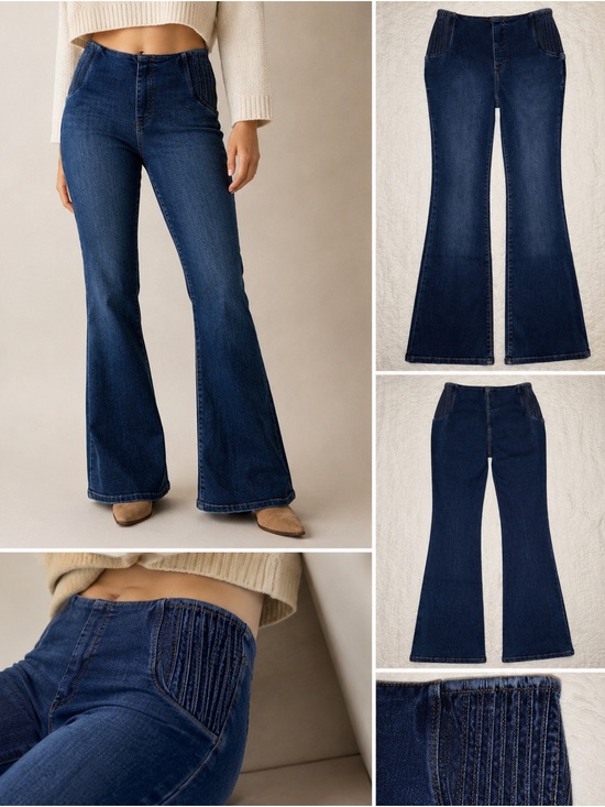 Pilcro Denim - Pilcro Anthropologie Women’s Pull On Bootcut Jeans Dark Wash Stretch Size 30